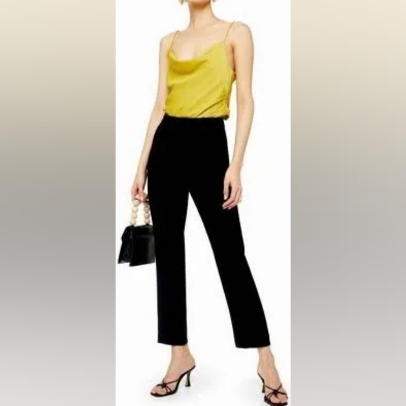 Topshop Pants - Topshop Black Straight Leg Trousers